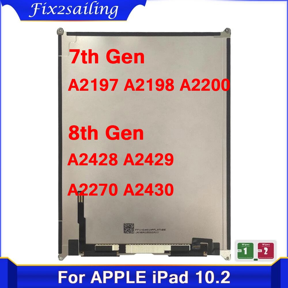 10.2'' NEW LCD For APPLE iPad 7 8 10.2 A2197 A2198 A2200 2019 7th /A2270  A2428 A2429 A2430 2020 8th LCD Display Repair Panel