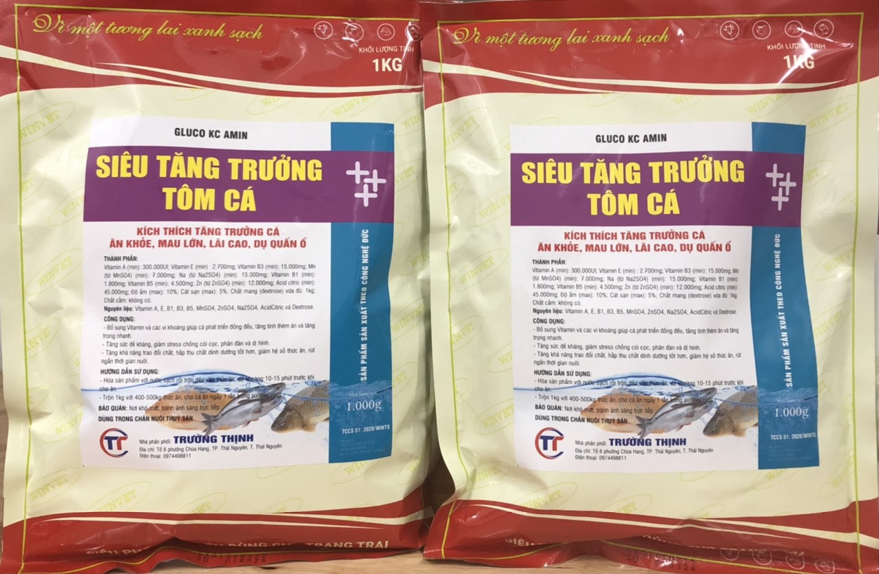 Vỗ béo cá 1kg tăng trọng cho cá