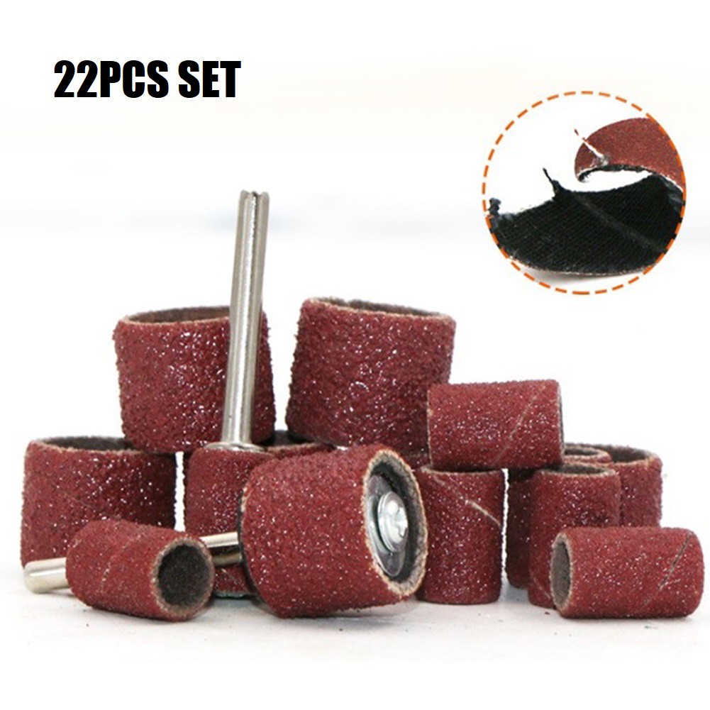 2 Size Sanding Drum Kit Sanding Mandrels Rotary Tool Sandpaper Brand New Durable