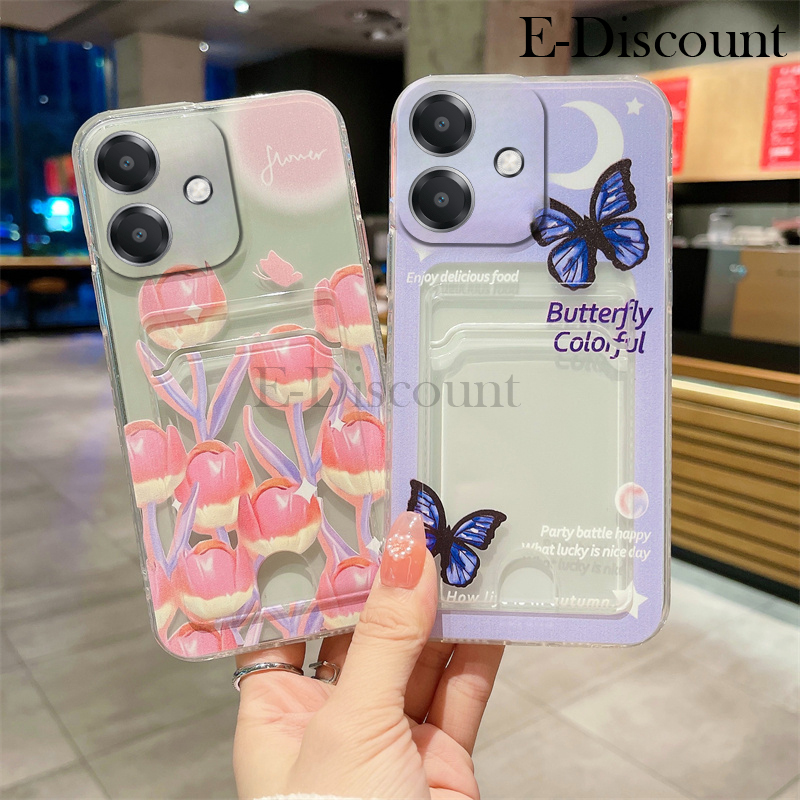 New Phone case OPPO A3 Back cover Card Holder Wallet Butterfly
