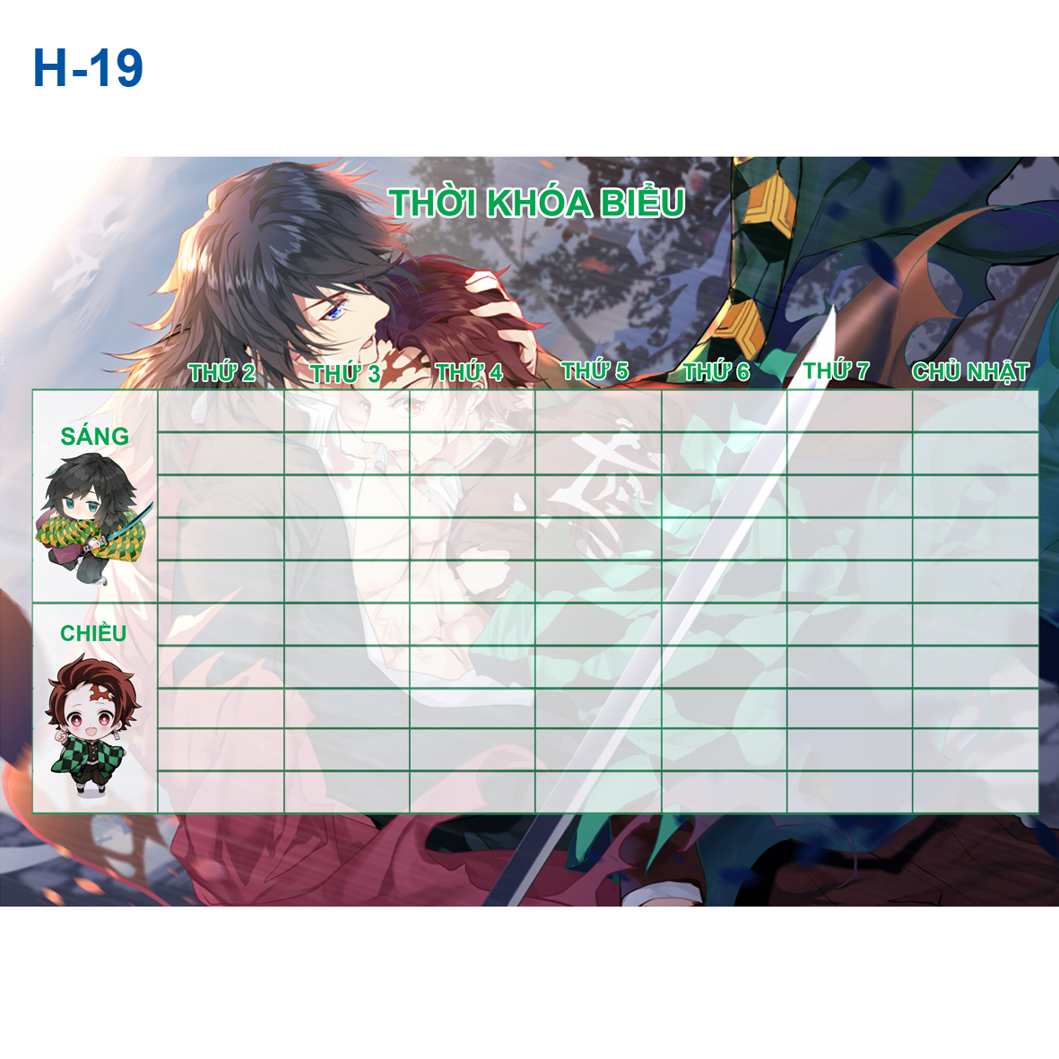 Thời Khóa biểu anime Kimetsu No Yaiba