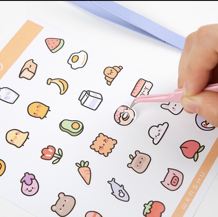 Nhíp Gắp Sticker Màu Pastel Dùng Cho Bullet Journal