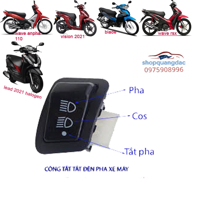 CÔNG TẮC TẮT ĐÈN XE MÁY ĐỜI MỚI