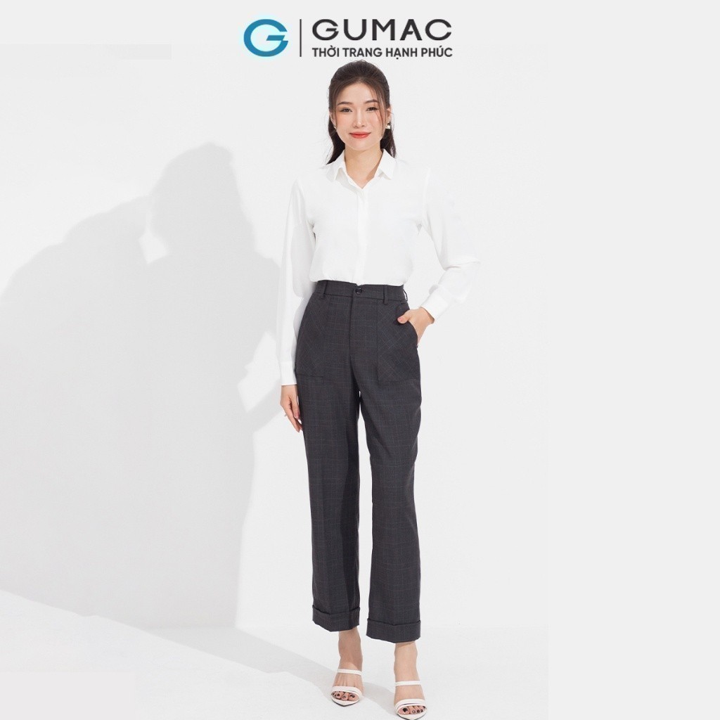 [15 - 17.6 |Voucher 8-15%] Quần suông túi đắp GUMAC QD05019