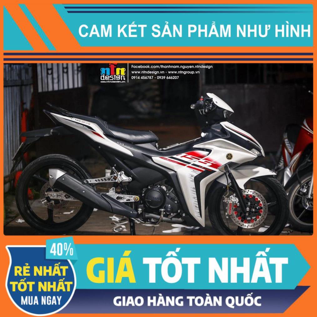 Tem rời exciter 155 - mẫu y16zr trắng đỏ đen