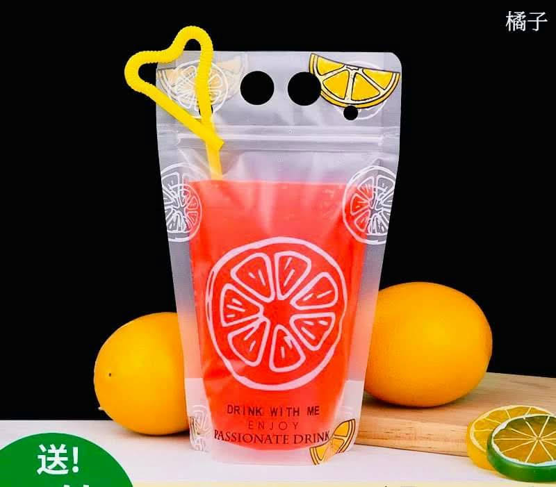 SET 10 TÚI ZIP ĐỰNG TRÀ SỮA IN HÌNH 2 MẶT (GIAO NGẪU NHIÊN)