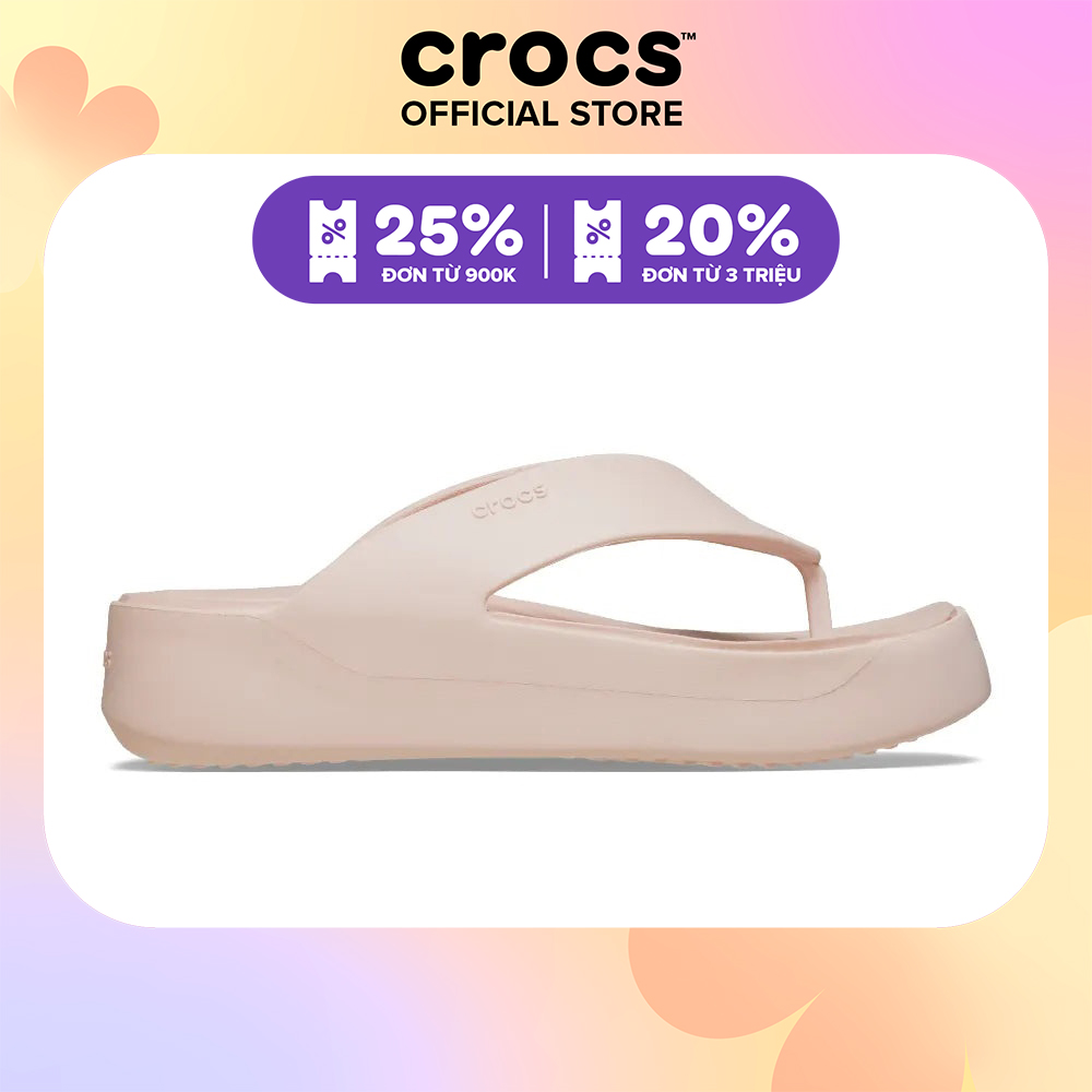 Dép xỏ ngón Nữ Crocs Getaway Platform - Quartz - 209410-6UR