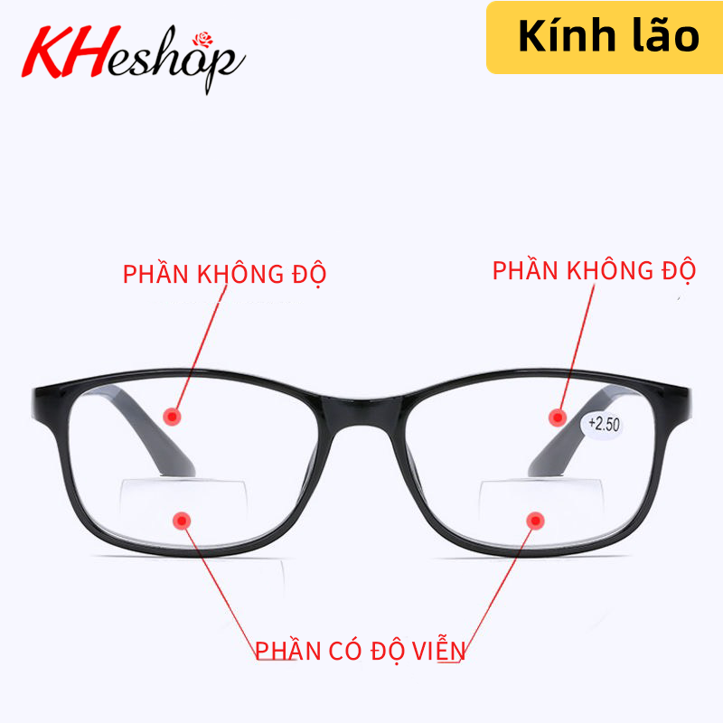 Kính Lão Đọc sách 2 tròng cho người cao tuổi trung niên siêu tiện dụng một chiếc kính 2 công dụng mã Y3030 - kheshop