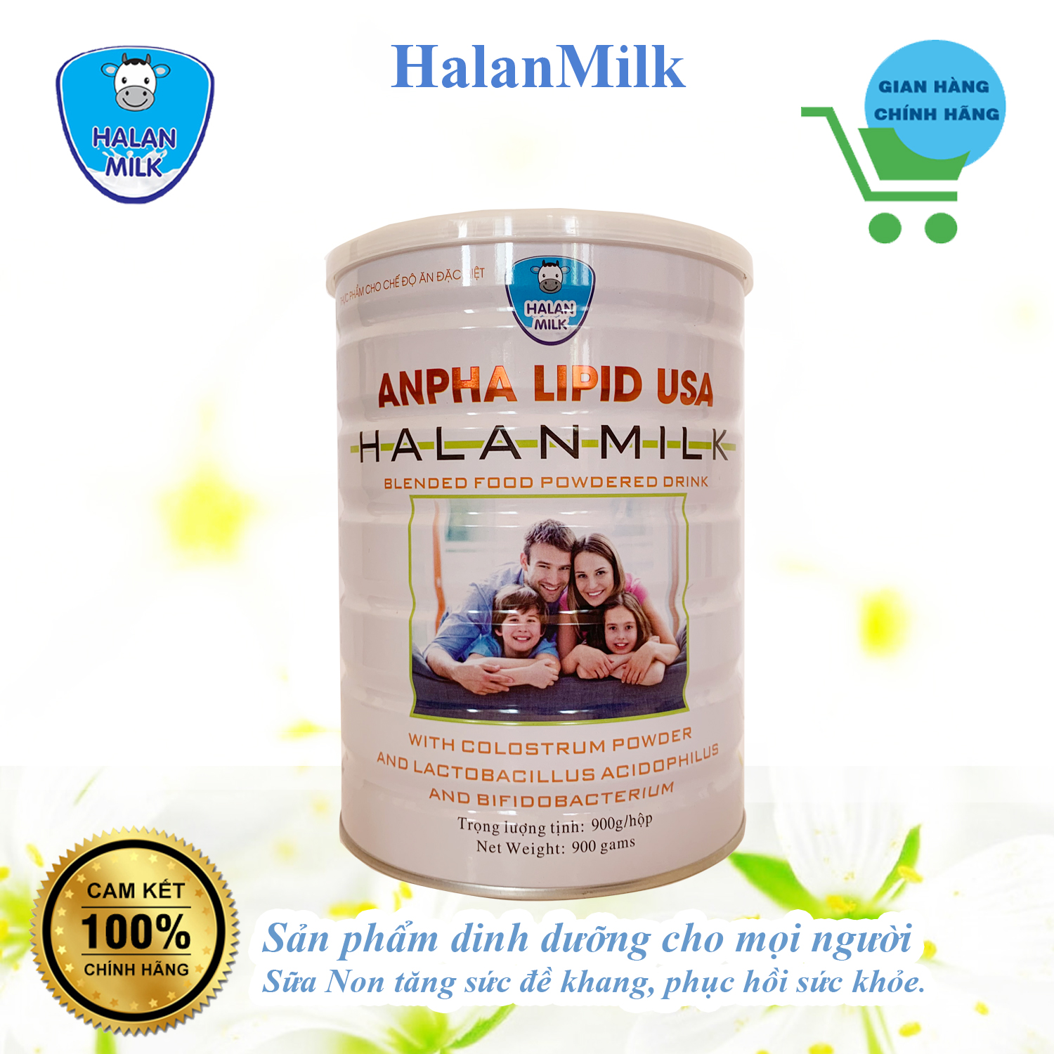 Sữa Anpha lipid USA - Halan Milk - Sữa Non tăng sức đề kháng, phục hồi sức khỏe