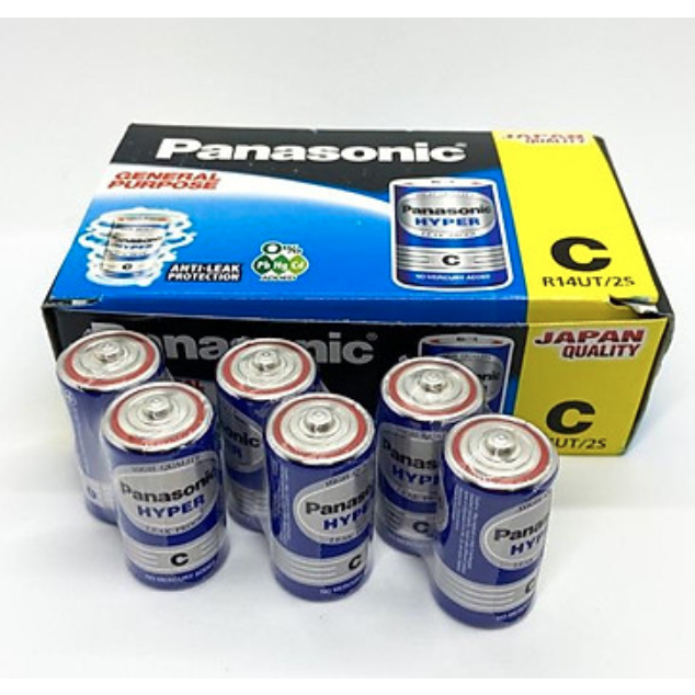 [Chính hãng công ty] 2 Viên Pin Trung ( Cỡ C ) Panasonic 1,5 V
