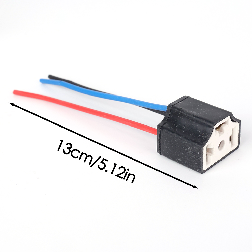 2/4pcs Car H4 Headlight 3-hole Lamp Holder Car Headlight Bulb Connector Lighting Assemblies