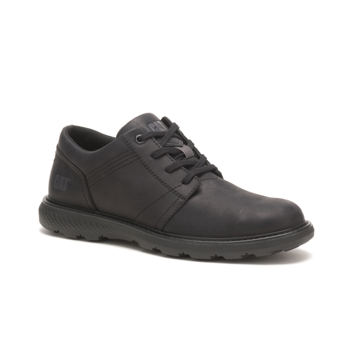 caterpillar black leather shoes