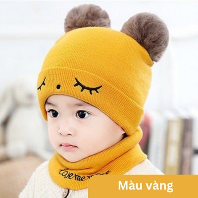 Mũ nón len kèm khăn cổ Coco Baby giữ ấm cho bé