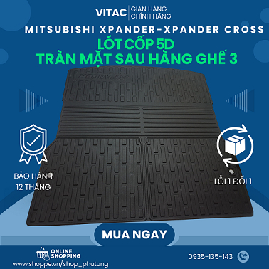 Thảm lót cốp Xpander - Xpander cross 2018-2023 (tràn ghế)