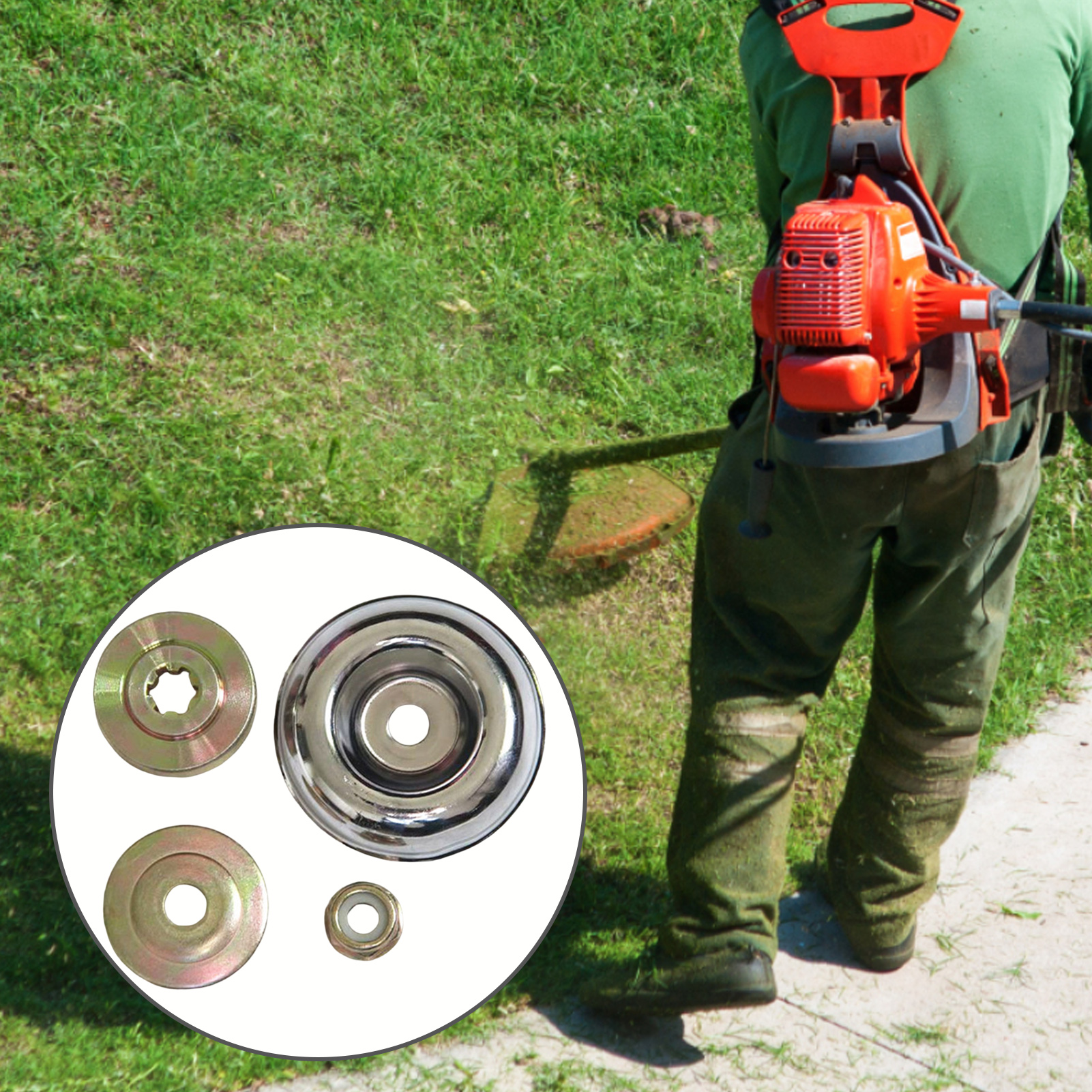 4Pcs/Set Easy Installation Stable Performance Universal Lawn Mower Parts Cutting Blade Accessories Nut Fixing Kit