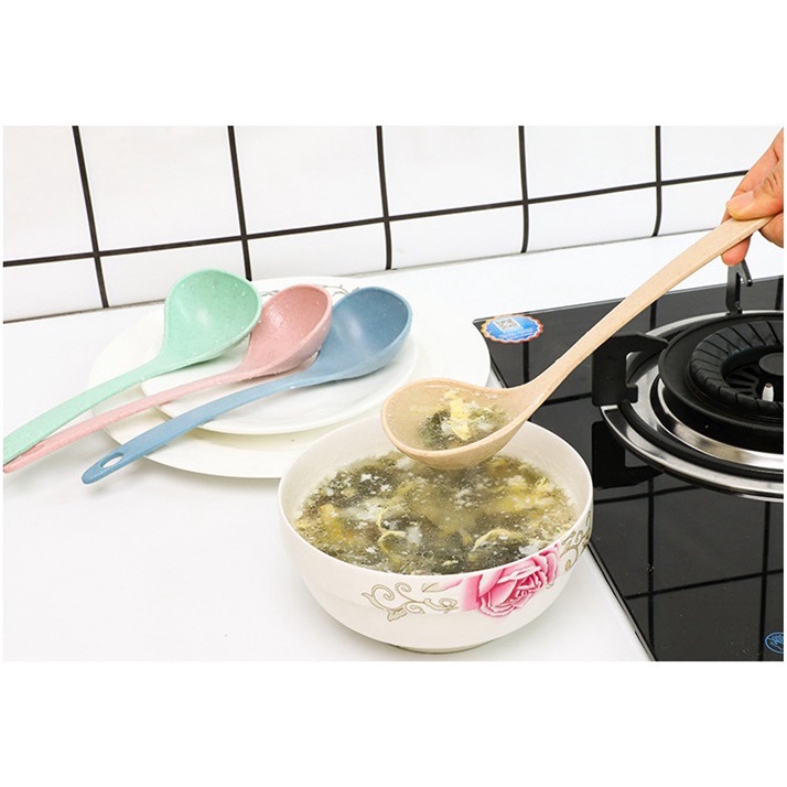 Muôi muỗng múc canh lúa mạch nhiều màu