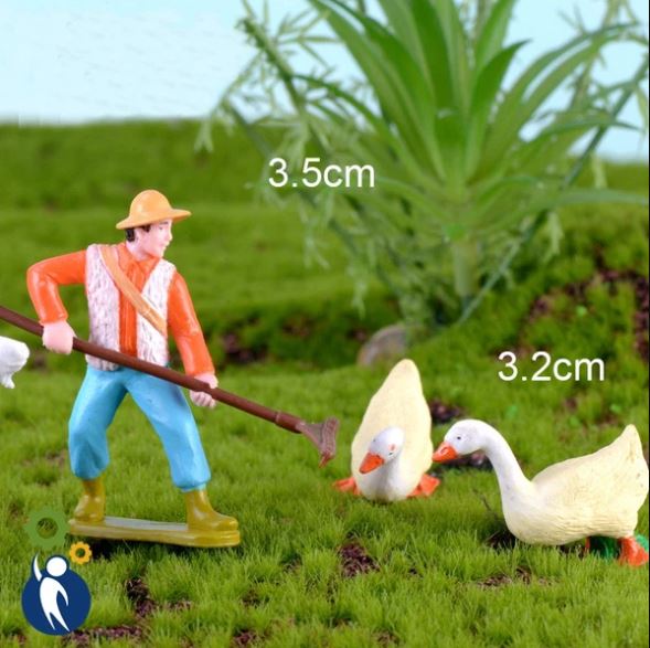 Vịt 3.2x3.5cm, Mô hình mini trang trí