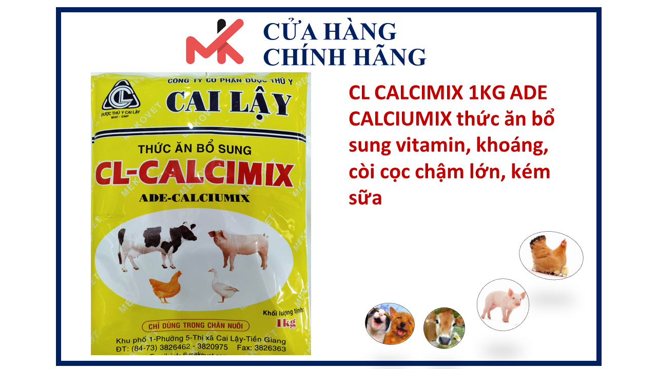 CL CALCIMIX 1KG ADE CALCIUMIX thức ăn bổ sung vitamin, khoáng thumbnail
