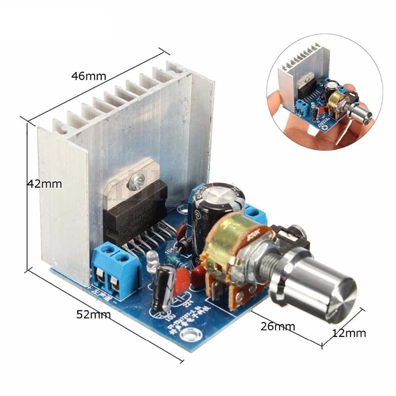 Ac/dc 12v diy kit tda7297 2x15w dual channel digital audio amplifier board module