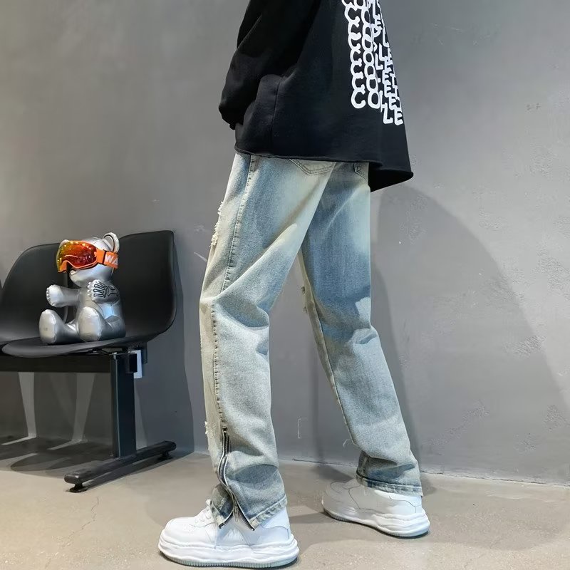 利Quần jeans Dài Xẻ Tà Thời Trang Dành Cho Nam