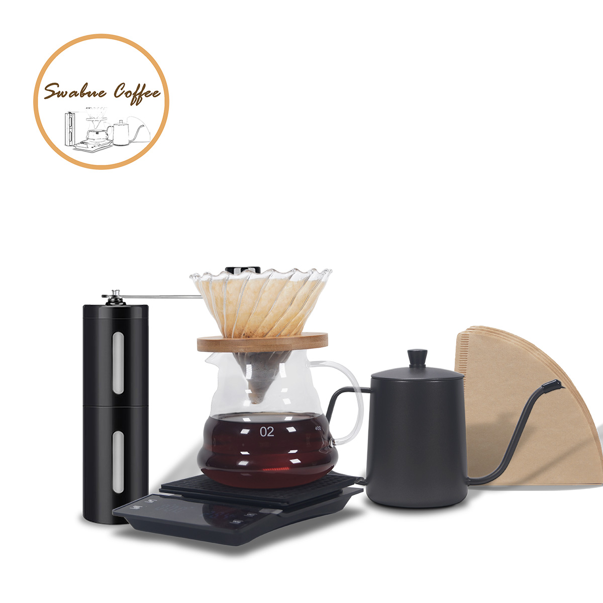 V60 Dripper Filter Glass Pots 