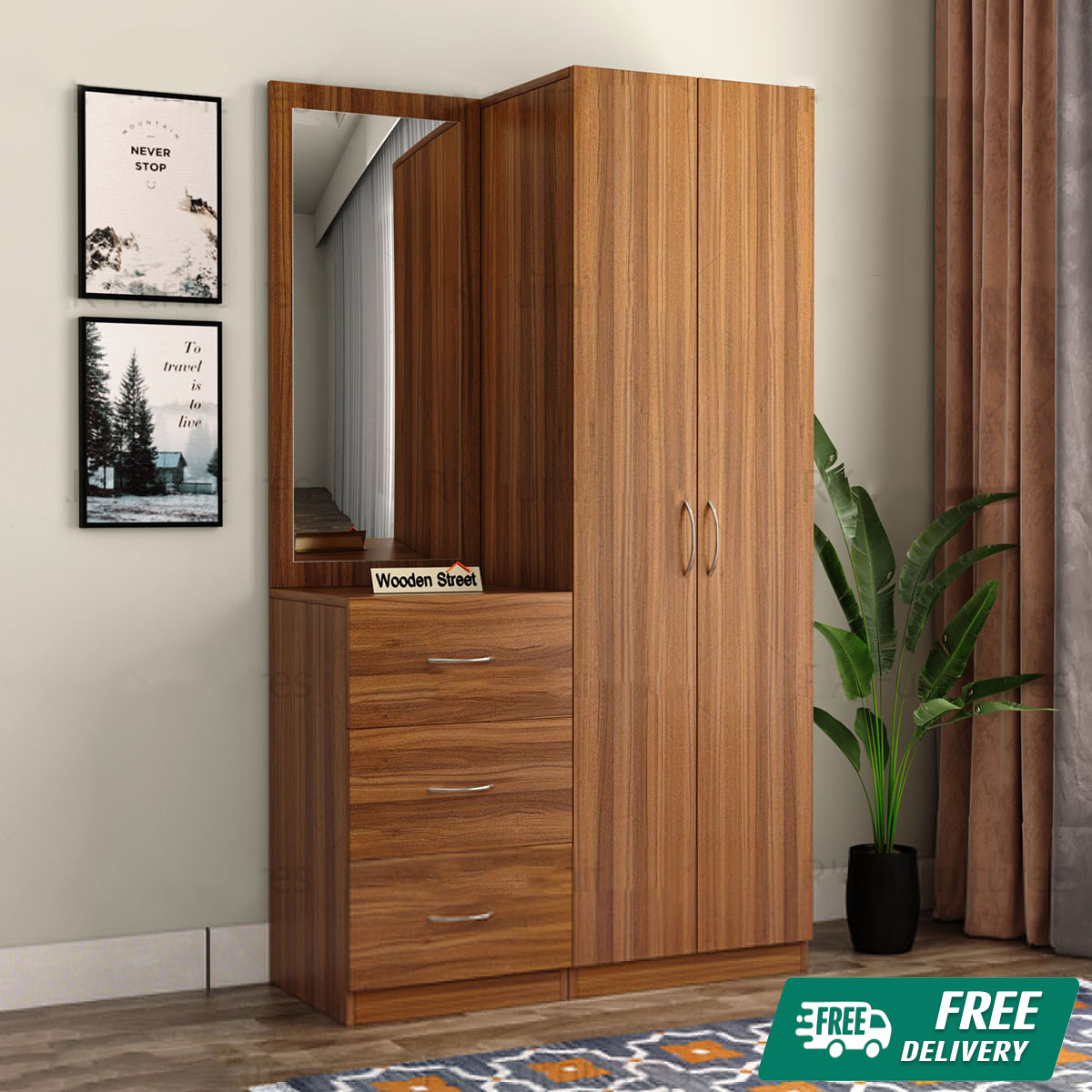 Exceotional Quality - RK Modern and Trendy Vanity Dresser and Cupboard - Furniture & Decor - Innovative Design - To Exprerience Greatness (Size70*42*16 inches)