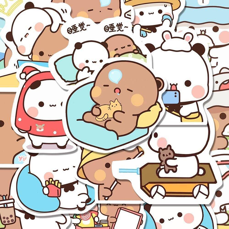 65Pcs%20Bubu%20And%20Dudu%20Stickers%20Cute%20Bear%20Couple%20DIY%20Toy%20Doodles%20Decal%20Phone%20Case%20Scrapbook%20Waterproof%20Decoration%20-%20Image%206