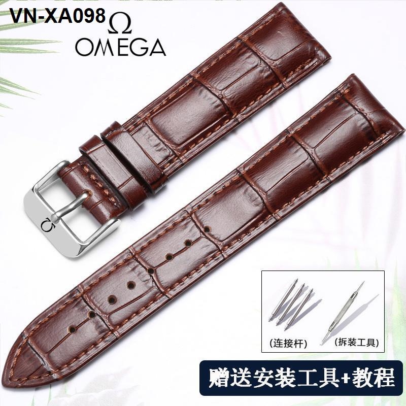 Dây đồng hồ Omega Omega OMEGA Diefei OMG Speedmaster Seamaster 300 chính hãng Dây đồng hồ nam nữ da thật 20