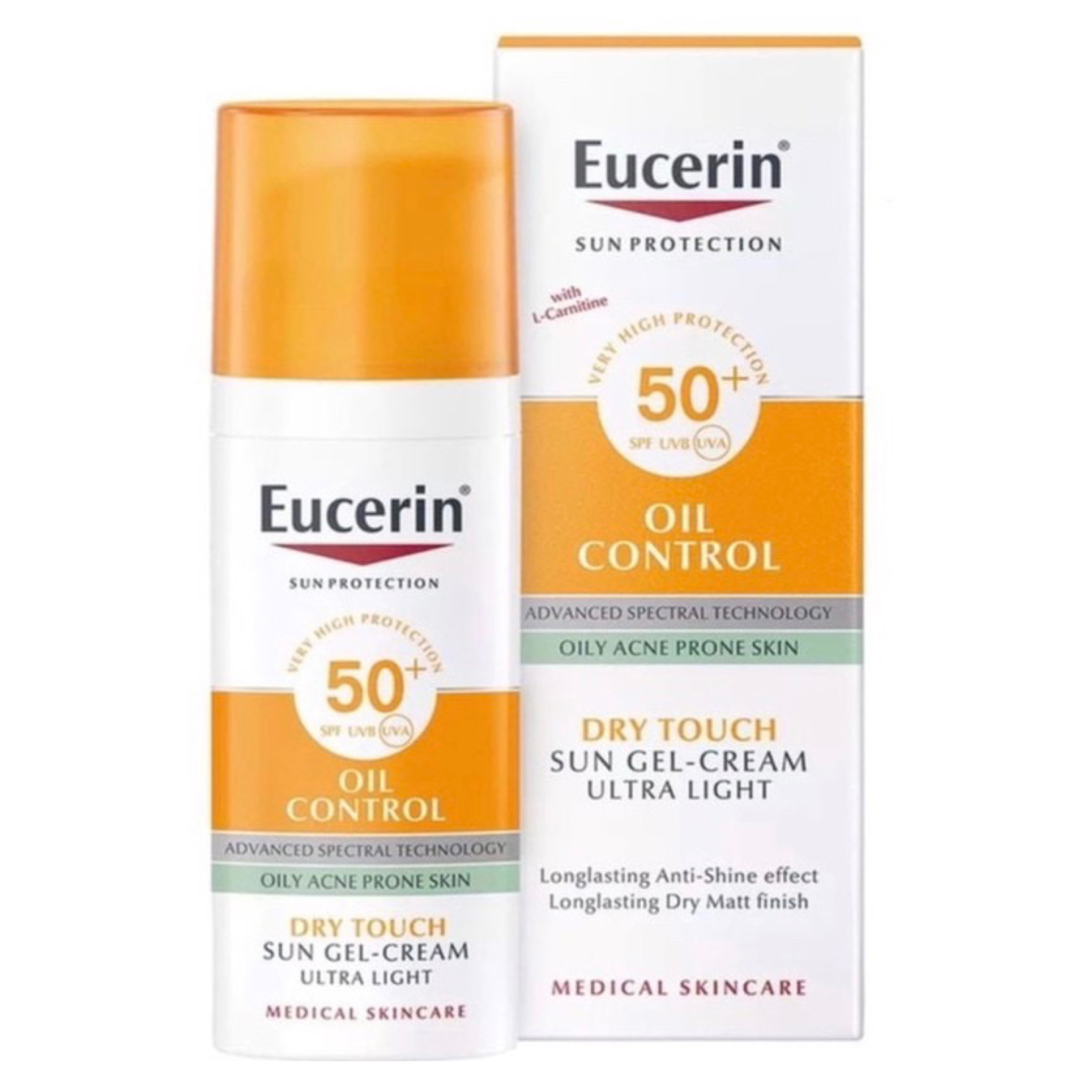 Eucerin Sun Dry Touch Oil Control SPF50+ PA+++ ยูเซอริน  ครีมกันแดดเนื้อบางเบา ดูแลปัญหาสิว คุมมัน