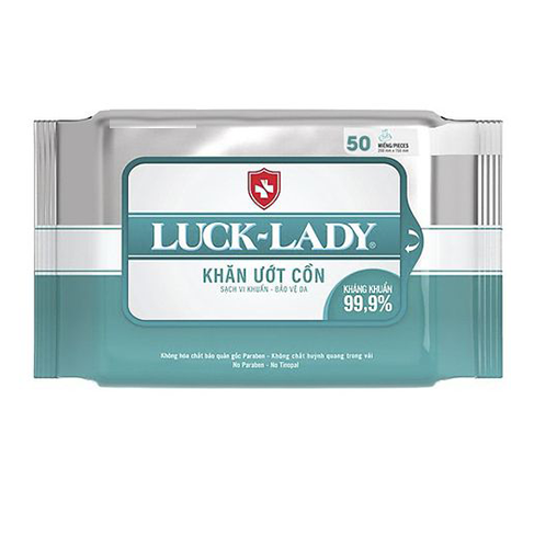 Khăn Ướt có Cồn 10 Miếng Luck Lady