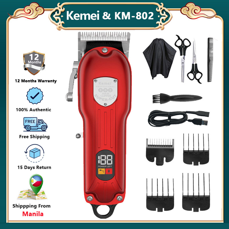 Km Kemei Hair Clipper Cord Or Cordless Use Hair Trimmer Barber