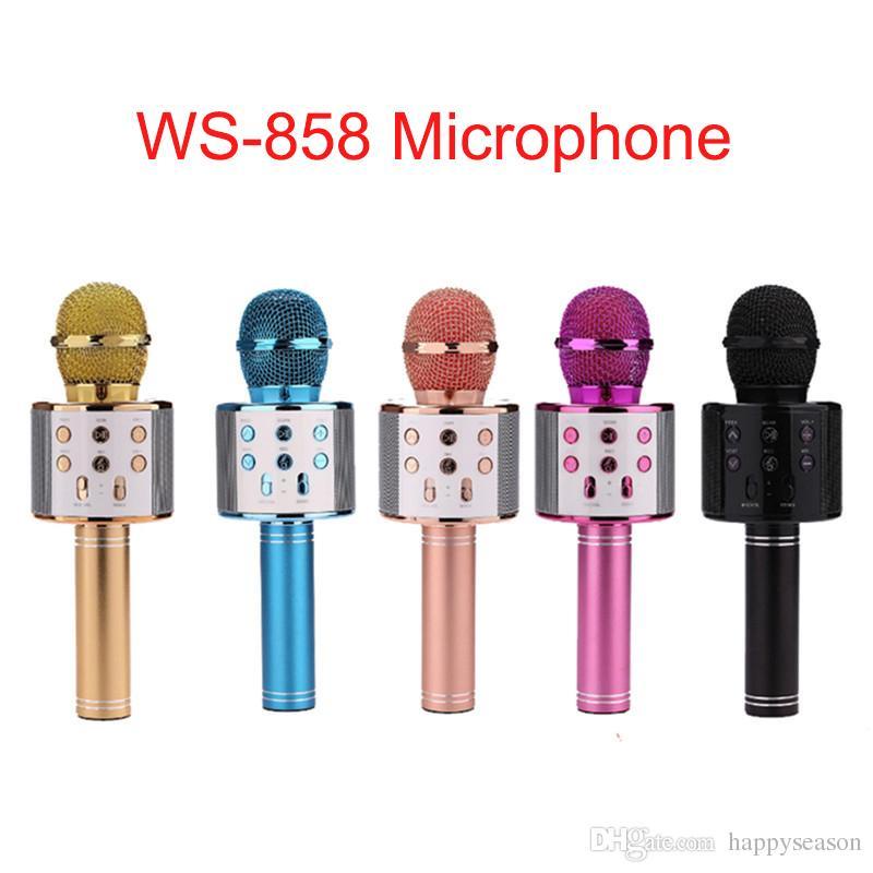 (SỈ) Mic Hát Karaoke Kèm Loa Bluetooth WS-858 Đa Năng