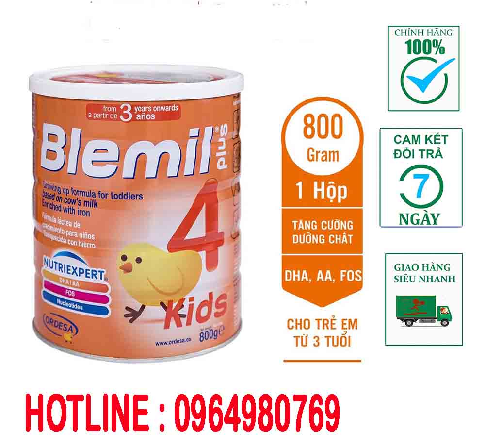 Sữa Blemil Plus 4 800g (trẻ từ 3 tuổi trở lên)