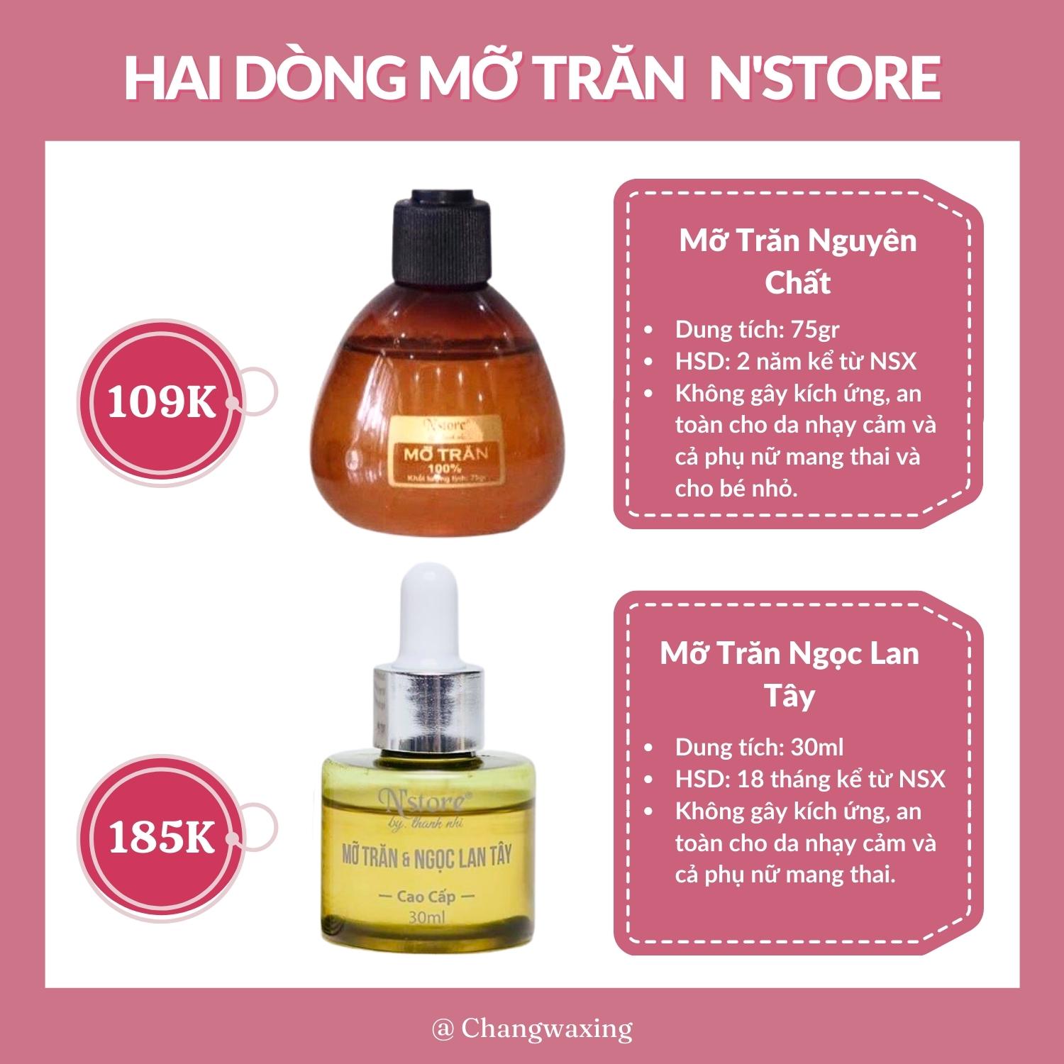 COMBO 100GR SÁP WAX LÔNG BEANS VÀ MỠ TRĂN NSTORE