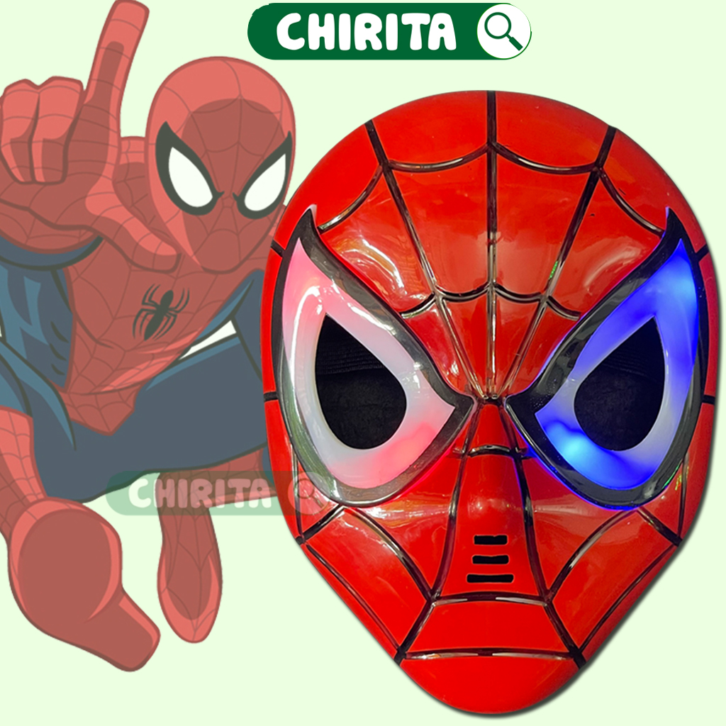 Đồ Chơi Mặt Nạ Người Nhện CÓ ĐÈN NHẠC - Mặt Nạ Spider Man, Mặt Nạ Hoá  Trang, Mặt Nạ Đồ Chơi Cho Bé Trai, Đồ Chơi Trẻ Em CHIRITA 