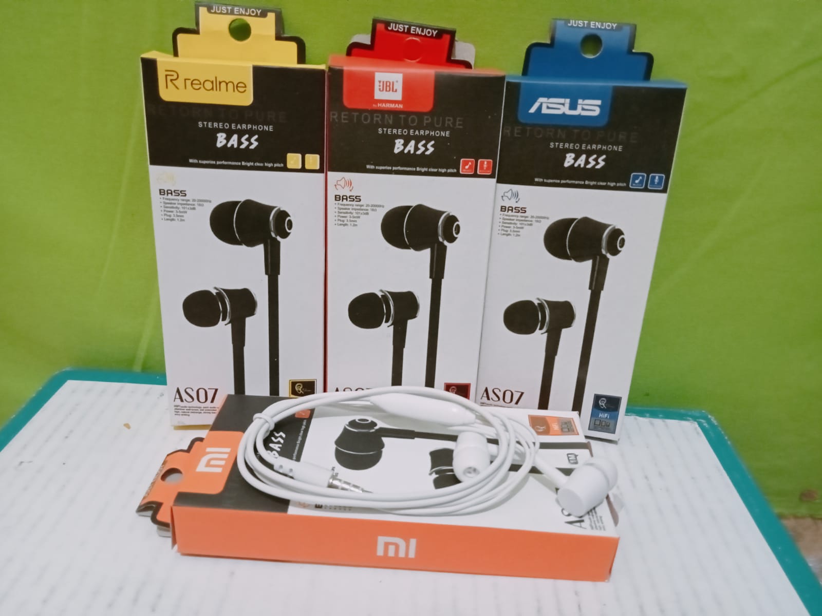 Headset Streo Earphone Bass AS07 Asus,Xiomi,UBL,Realmi nyaman dan bagus