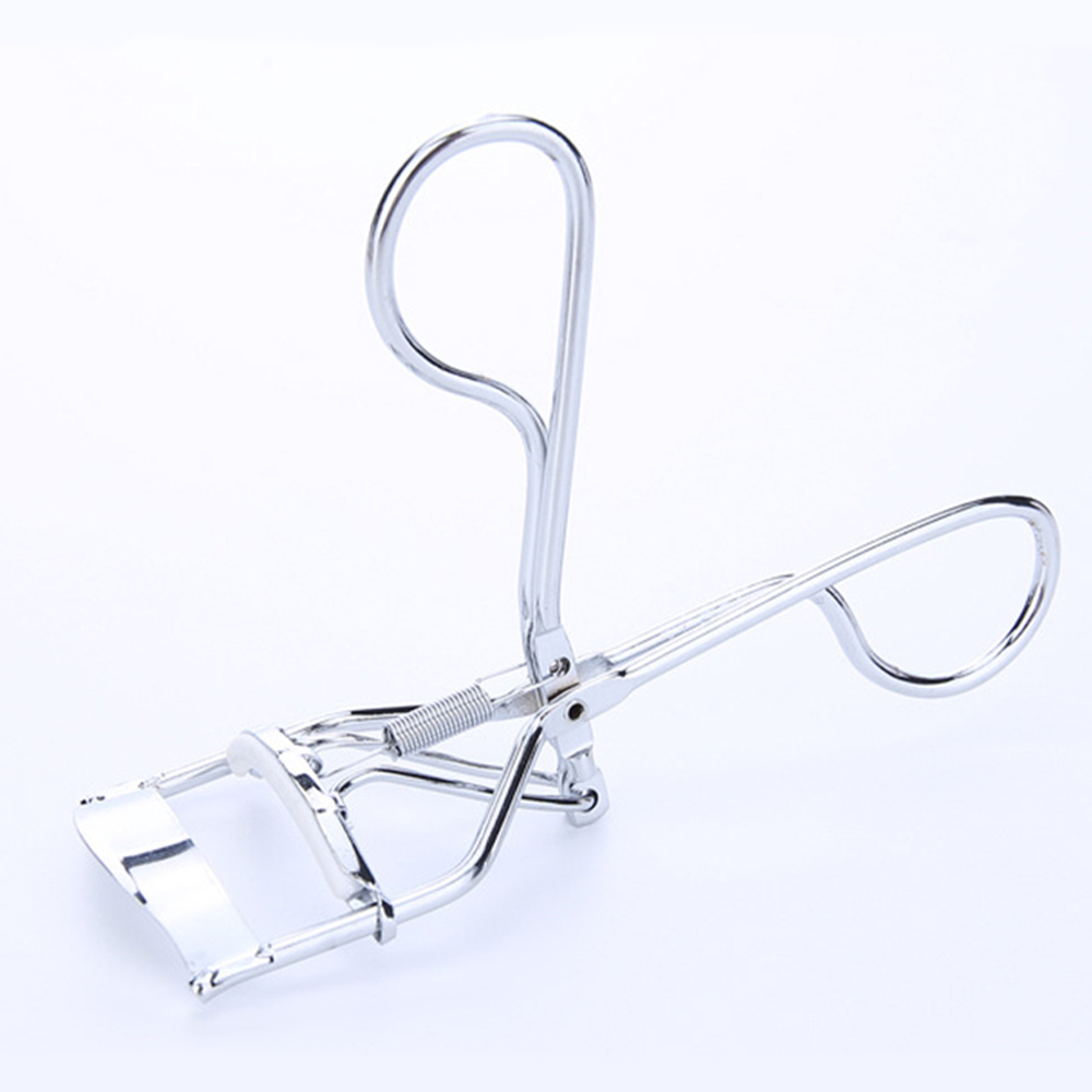 Merbox Silver Metal Eyelash Curler Chrome Plated with Spring Eyelash Curler Practical Beauty Tool