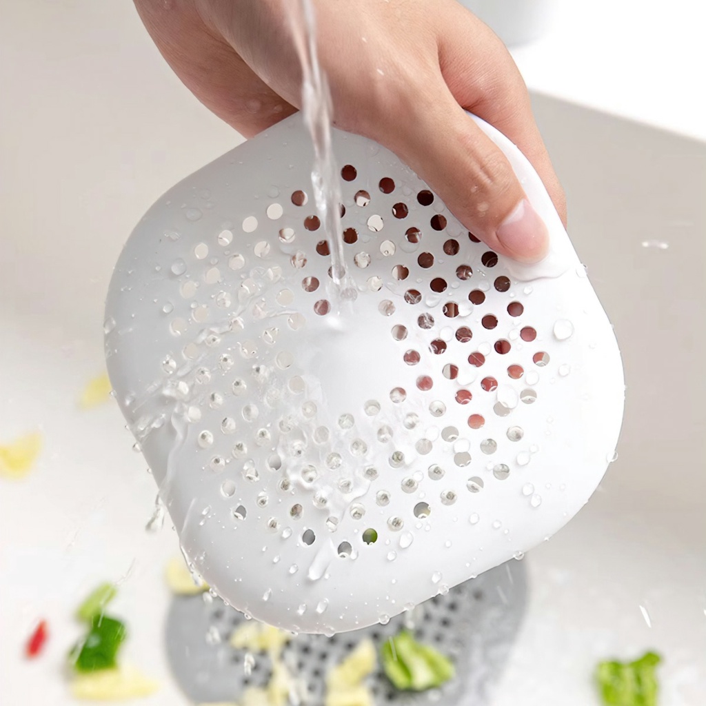 Lumbley Lưới lọc rác cống thoát nước TPR 14cm x 14cm Chống tắc nghẽn, chống rỉ, bền cho bồn rửa, bồn tắm 1 cái