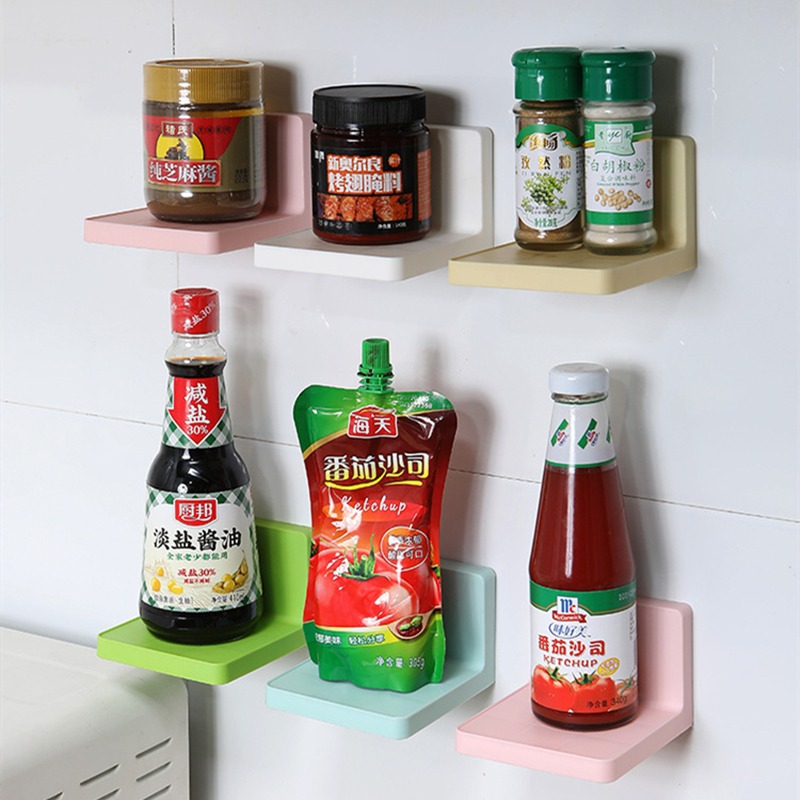 Đấm miễn phí kệ treo tường giá đựng đa năng dính xà phòng Sponge chủ bếp Kệ để đồ phòng tắm