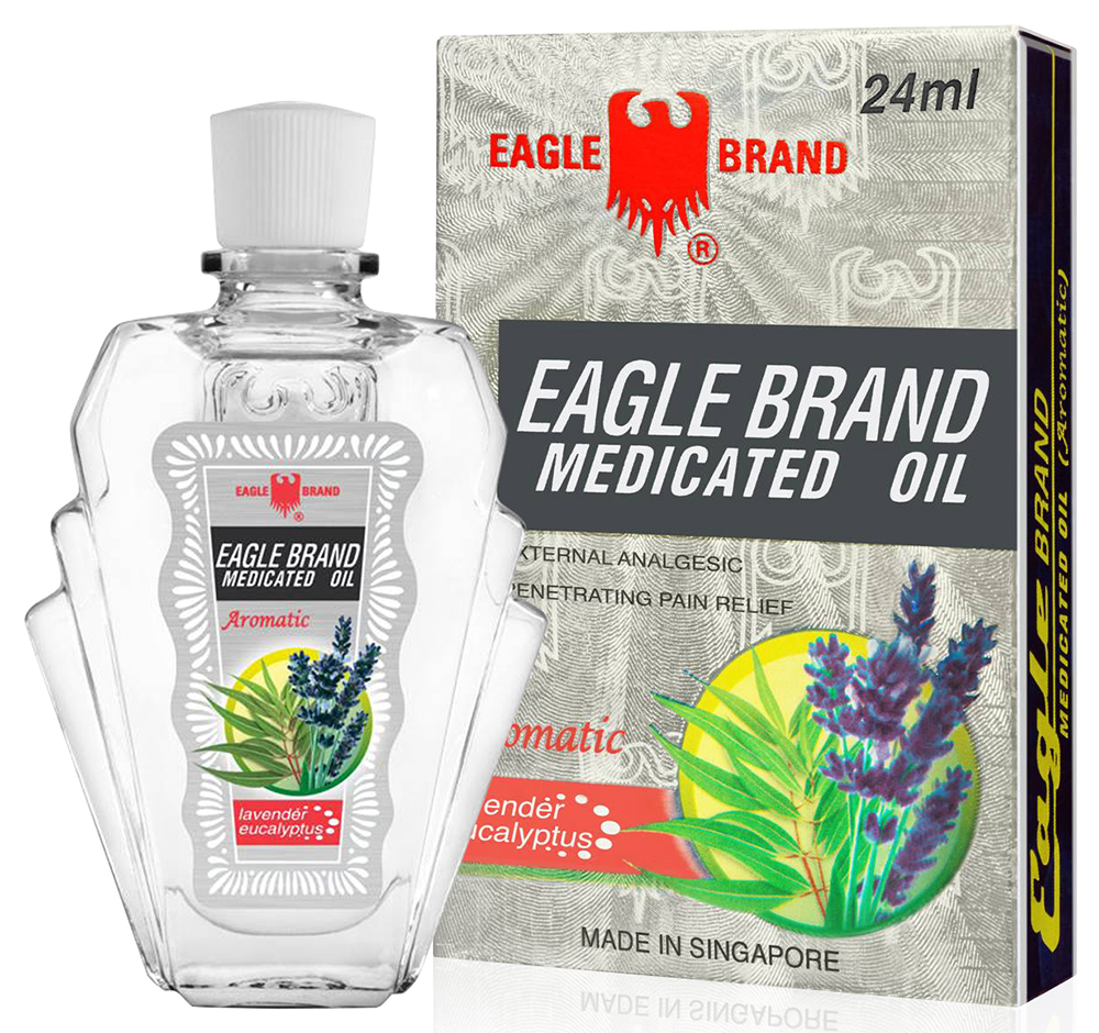 Dầu gió Con Ó Singapore Eagle Brand 3ml, 12ml & 24ml