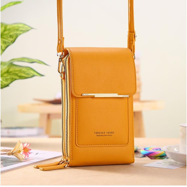 Túi đựng điện thoại có mặt cảm ứng, túi đeo chéo nữ thời trang tiện dụng hana dkf195