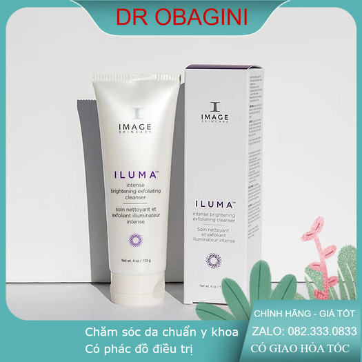 Sữa rửa mặt tẩy tế bào chết làm sáng da image iluma intense brightening exfoliating cleanser