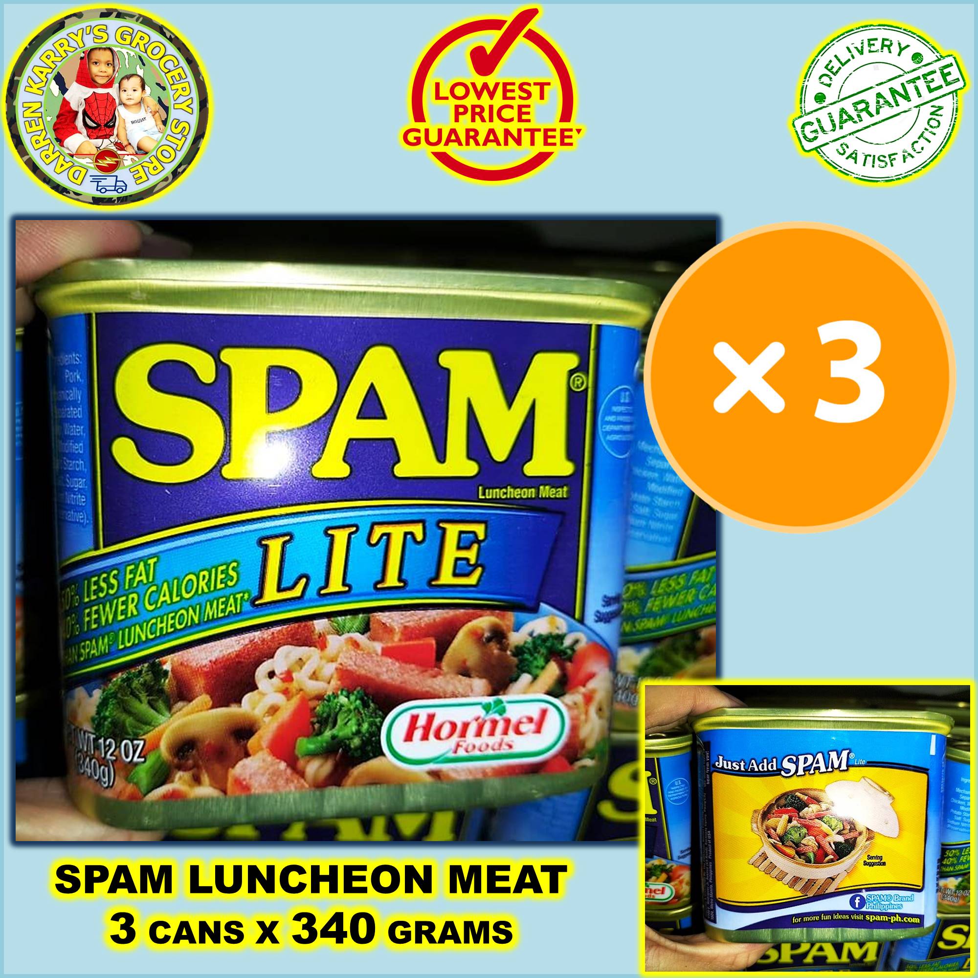 Homel Foods Spam Lite Luncheon Meat 340gm x 3pcs * 50 Less Fat * 33
