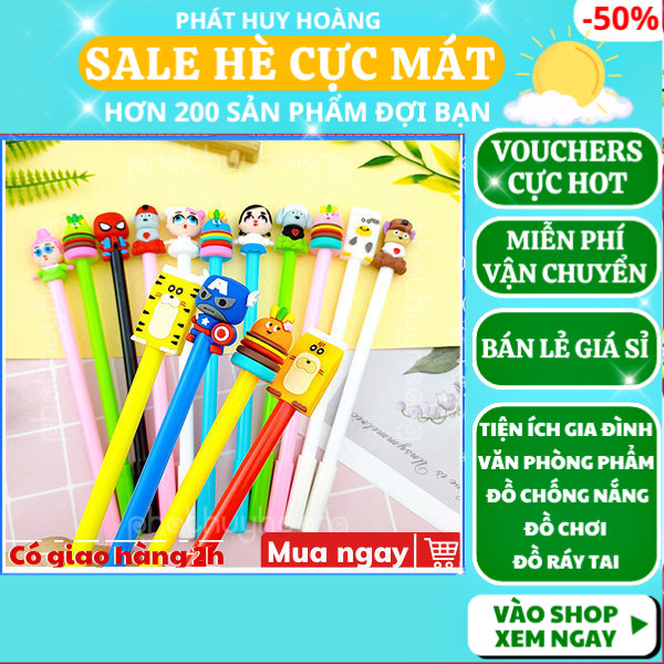 Combo 4 cây bút nước mực tím cực cute giá rẻ và chất lượng, bút mực nước tím có hình dễ thương, bút mực học sinh ruột tím có nắp đậy, bút cute nhiều hình mực tím cho học sinh, viết mực tím cute cho bé, đồ dùng học tập, Phát Huy Hoàng