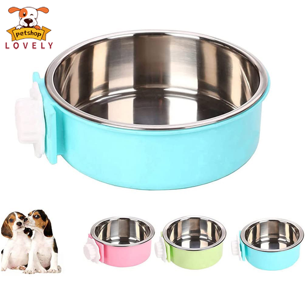 Dog food online bowl with lid