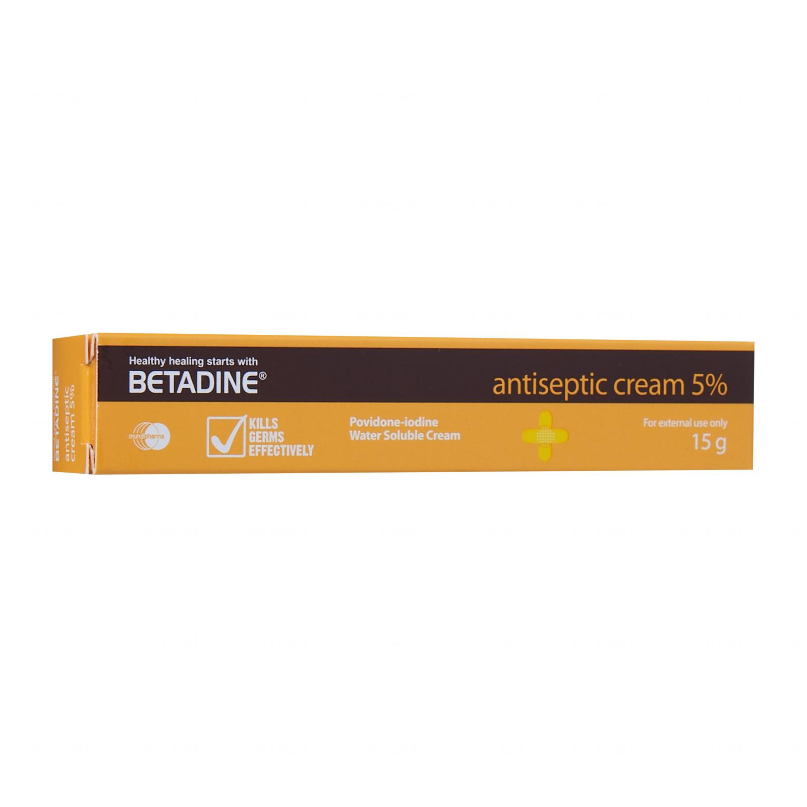 Betadine Povidone-Iodine (PVP-I) Antiseptic Cream 5 Percent W/V 15 ML ...