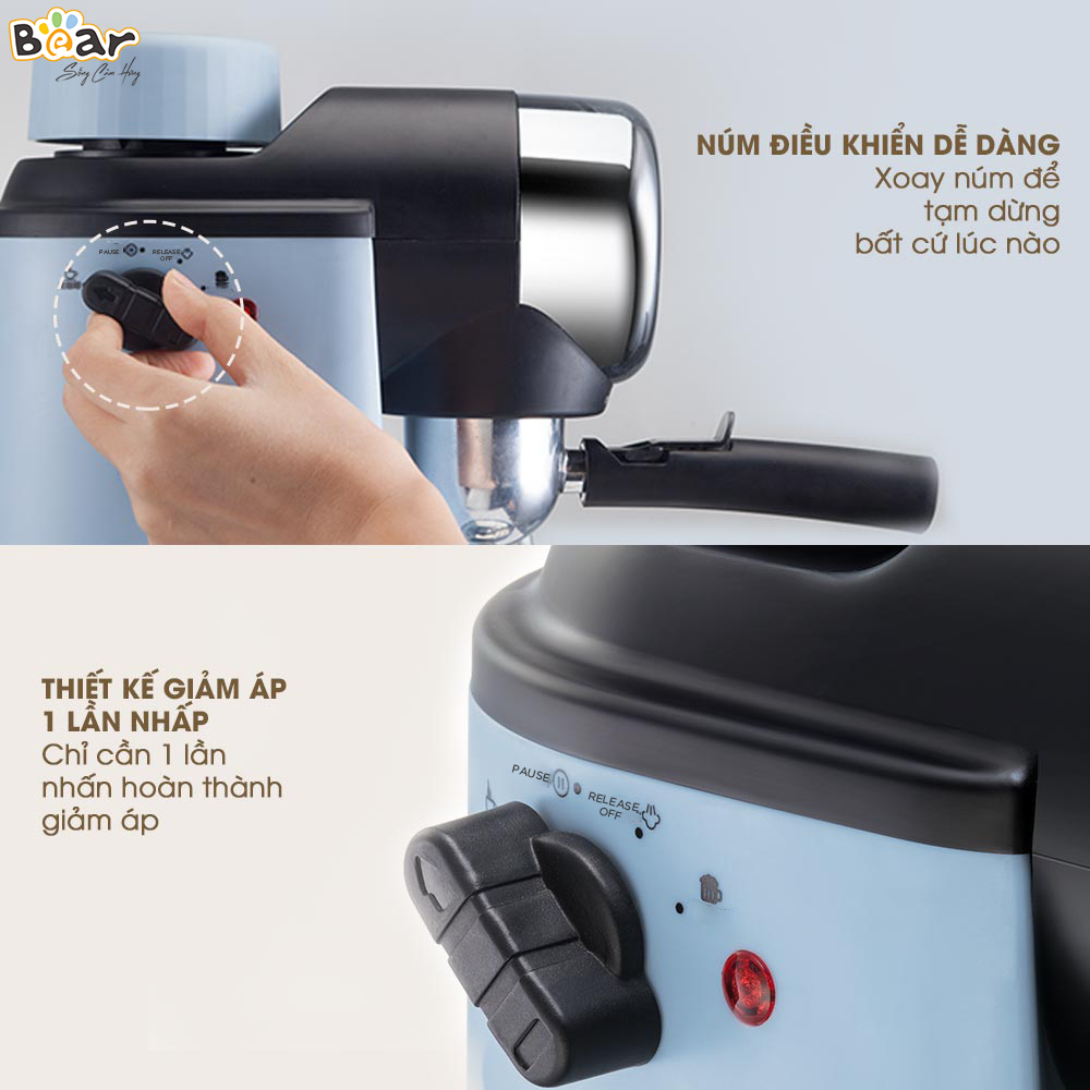 Máy Pha Cafe Bear B02V1 Tự Động Pha Cafe, Pha Espresso Phong Cách Ý Mini Pha Cà phê