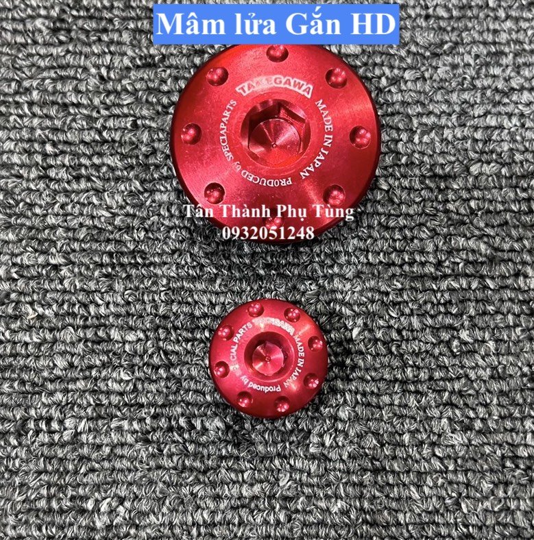 Ốc Mâm lửa, ốc nhớt, nút carte Takegawa - Màu đỏ( giá từng món)