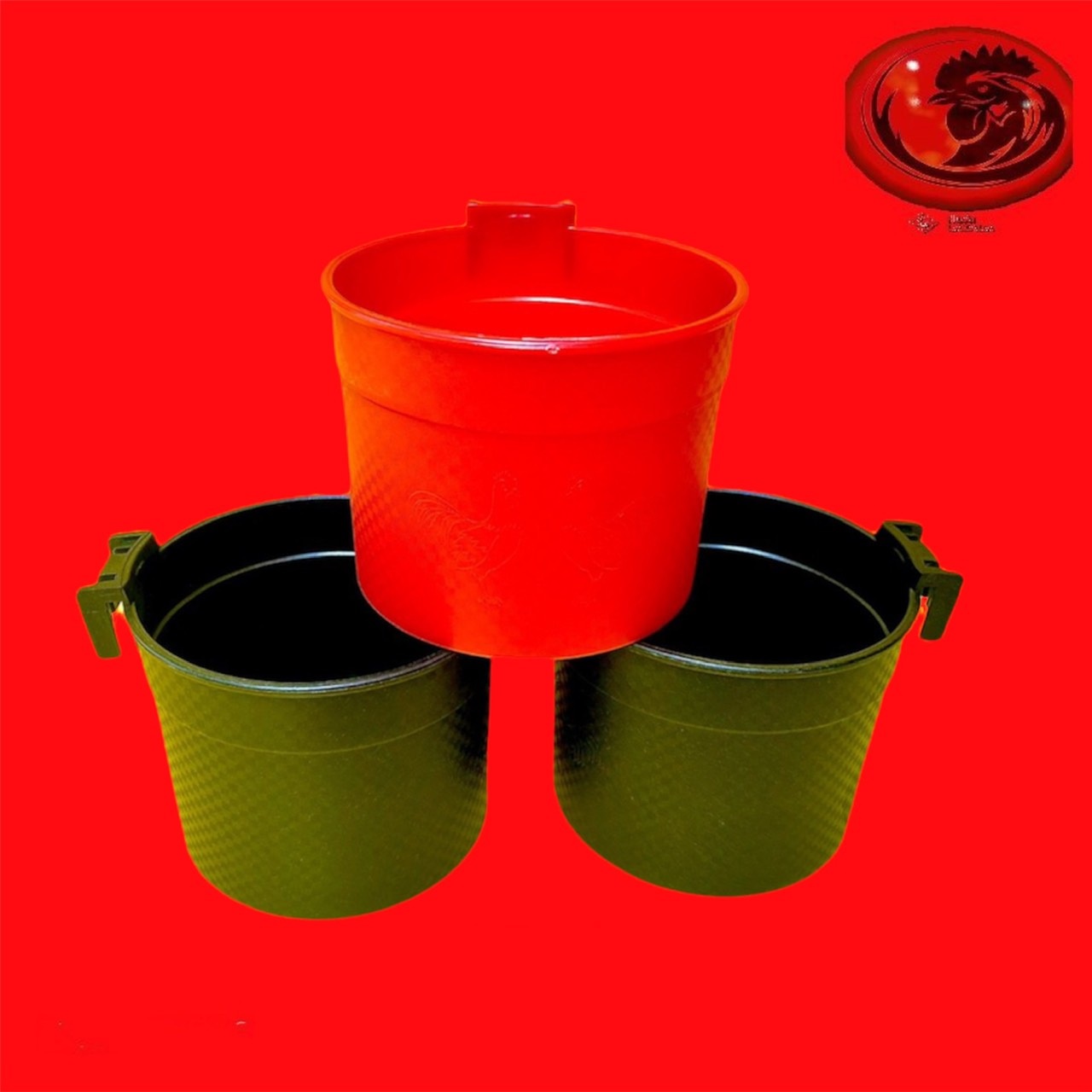 MÁNG TRÒN dành cho gà nòi KT (R12XC10) ĐEN ĐỎ