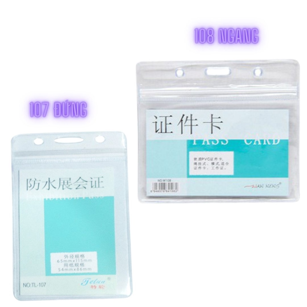 Thẻ đeo bảng tên dẻo 107 đứng, 108 ngang chống nước